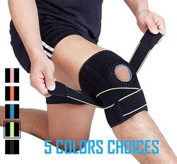 1Pc silikone patella stabilisator knæ tandbøjle strop mediale støtte stærk menisk kompression beskyttelse sport pad kører ærme Sort grøn