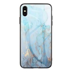 AIR Marmor mønster taske cover til Honor 9 Lite - Gold Blue