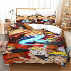 Kerota Naruto-vuodevaatteet pehmeä mikrokuitupussilakana vetoketjulla lapsille, nuorille ja aikuisille King220x240cm