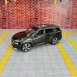 Unbrand 1:32 Qashqai Alloy Auto Malli Ornament Collection SUV Maastoajoneuvo Lasten kuusiovi Return ääni ja kevyt lelu musta