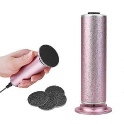 Sähköinen callus-poisto 60kpl korvaavilla hiekkapaperilevyillä, ammattimainen pedikyyri jalkatiedostohiomakone kuolleelle säröillä kovalle iholle (...