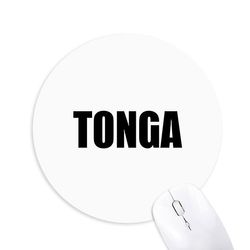 Tonga Land Navn Sort Runde Skridsikker Gummi Mousepad Game Office Musemåtte