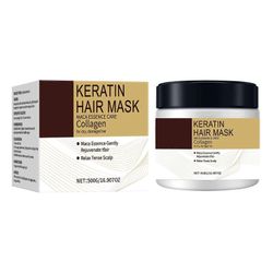unbrand Keratin Hair Mask, Deep Repair Conditioning Collagen Hair Mask Maca Essence -hiusnaamio kuiville vaurioituneille hiuksille, Restore & Nouri...