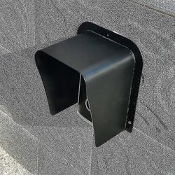 Musta - sadesuoja ulkona, kestävä ruostumaton teräs, sopii ulkopistorasioihin, ovikelloon, langattomaan ulkokäyttöön (1kpl)