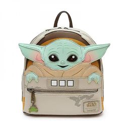 Star Wars Yoda Ryggsäck Mandalay Resa med Pu Leather Schoolbag Xmas Present