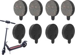 4 paria polkupyörän jarrupalat, pyörän levyjarrupalat pyöreät 10 tuuman sähköskootterille, punainen kupari puolimetallinen jarrulevyroottorityyny