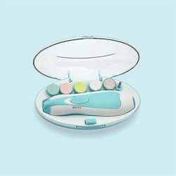 Sähköinen vauvan kynsileikkuri, turvallinen kynsiviitsileikkuri vastasyntyneille taapero kynsien hoitoon Vaaleansininen