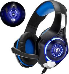 Gaming headset med mikrofon til Xbox One, ps4 og pc Blå