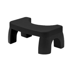 WC-jakkara liukumattomilla jaloilla aikuisille ergonominen irrotettava pinottava musta kannettava kylpyhuoneen jakkara kyyryssä