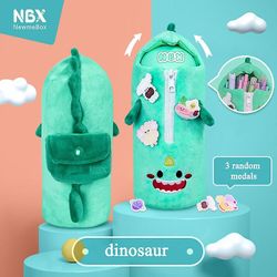 Kawaii Pencil Case Unicorn Pencil Cases Plysch Skolmaterial Trousse Scolaire Pen Case Estuche Escolar Söt Pencil Box Dinosaurie