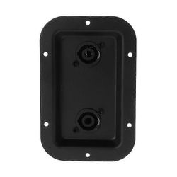 Kannettava metalliliitinlevy Dual 1/4" Pa/dj-kaiutinkaappiliitin Speakonille