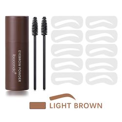 Eye Pande Stempel Shaping Kit Øjenbryn Definer Stencils Pulver Shaper Makeup Set Lake01789sz Suit1LightBrown