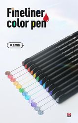 Kuglepenne farvede kuglepenne Fine Point Markører Fine Tip Tegning Penne Porous Fineliner Pen for Bullet Journali