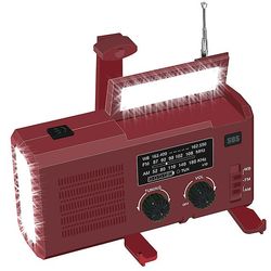 Zch Nødsolhåndgenerator lommelygteradio WINE RED