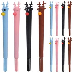 24kpl sinisiä mustekyniä joulupeuran muotoinen kuulakärkikynä opiskelijapaperitavaralahja (musta, ruskea, sininen ja vaaleanpunainen) 15.5X2cm