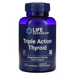 Life Extension Livsforlængelse, Triple Action Thyroid, 60 kapsler