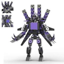 Moc Skibidi WC-hahmot Builing Blocks Camerman Titan Speakerman TVMan tiilet DIY Moddel lelut lapsille Joulu joululahja puu