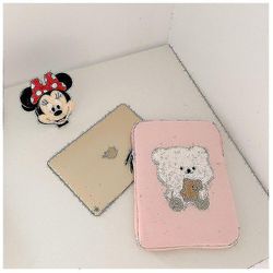 Tablet taske Ins Cute Bear Broderi Hablet Ipad Laptop 11inch Inner Bag Til Pige