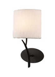 Inspired Lighting Eve Væglampe skiftede 1 lys E27, Antracit med hvid oval skygge
