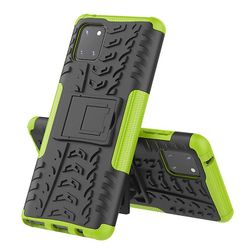 Shockproof rustning sag for Samsung s10 lite/m80s/a91 med støttefod all inclusive dække grøn rpc1798