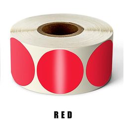 500pcs/roll Chroma Label Farvekode prik etiketter klistermærker, rød farve