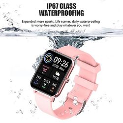 Lige Ny 1.69 tommer Full Touch Smart Watch Kvinder Real-time Puls Kropstemperatur Monitor Ip67 Vandtæt Smartwatch Damer
