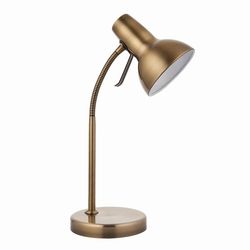 Endon Collection Lighting Amalfi LED 1 Lys bordlampe Antik messing, blank hvid maling, GU10