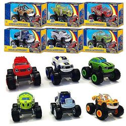 Blaze og monstermaskinerne Køretøjer Legetøj Racerbiler til børn Lastbiler Gave 6stk sæt