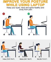 Kannettavan tietokoneen teline työpöydälle, taitettava kannettavan tietokoneen nousuputki, kannettava kannettavan tietokoneen jalusta säädettävä ko...