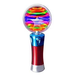 Barsinfi Børns lysende Magic Ball Toy Stick Led blinkende roterende lysshow legetøj