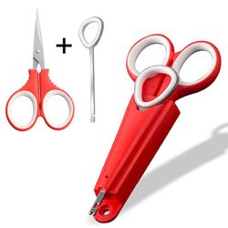 Fiskeri Saks Sæt med Unhook Extractor Rustfrit Stål Multifunktionelle Saks Cut Line Braid Line Fiskeri Tilbehør