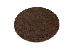 RugsX Tæppe SOFFI cirkel lurvet 5cm brun circle 80 cm