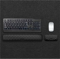 Szczw Musta, muistivaahtonäppäimistö ja hiiren rannetuki luistamaton rannetukisarja, rannetukityyny tietokoneelle ja kannettavalle tietokoneelle Su...