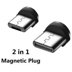 Blessed 360 Rotation Type C Micro Usb magnetisk oplader stikstik Type-c 3PCS