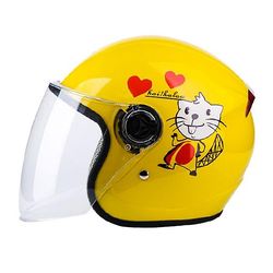 Børn Full Face Hjelm Motorcykel Kids Hjelme Motorcykel Childs Sikkerhed Medaljon Beskyttelse Gear Gul