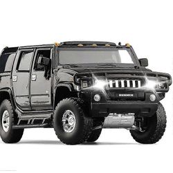 Till 1/32 Hummer H2 SUV maastoauto leluauto Jkm painevalettu metallinen miniatyyrimalli ääni- ja valo-ovet avattavat kokoelma lahja lapsille pojat ...