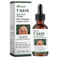 7 päivän Tea Tree Ginger Nail Fungus Treatment Nail Renewal Nestemäinen vahvistus vaurioituneille ja varpaankynsille 1pc