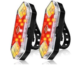 Mikasa Usb genopladelig cykel baglygte (2 pakker), 8 Super Bright Light Modes Led Baglygte, Ipx5 Vandtæt