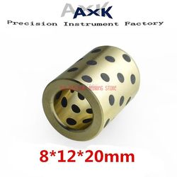 Særtilbud Ægte kugleleje Rodamientos 8x12x20 mm lineær grafit kobbersæt bærende bøsningsolie Selvsmørende Jdb