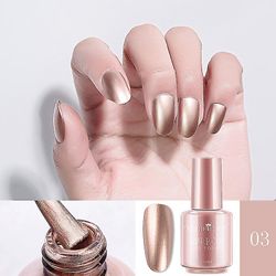 Nail Gel Neglelak Sug af Uv Led Farve Base Top Coat Neglelak Champagnepulver