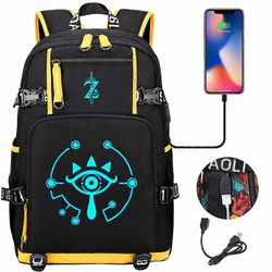 Legend Of Zelda: Breath Of The Wild Eye Game USB-reppu - Cosplay Student Schoolbag Unisex - Matkatietokone Travel Laptop Laukut 12