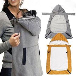 Jying Vinter Baby Varm Cloak Wrap Slynge Baby Carrier Vindtæt Baby Rygsæk Tæppe Carrier Cloak Grey Funtionalwinter Cover Sort