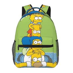 Reppu YL182 Simpsonit Kannettava tietokone Reppu Matka Vaellusreppu Muoti Rento Koululaukku Kirjalaukku Painettu Olkalaukku Aikuisille Lapsille182 ...