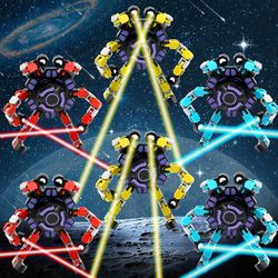 AIR 6 PCS Fidget Spinnere til børn Transformable Fingerspids Gyro Legetøj med deformerbare Chain Mekanisk Spiral Twister 6 Pack