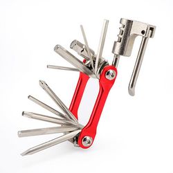 Cykel Reparation Cykel Værktøjer Cykling Tools Mountainbike Tilbehør Folding Mini Cykel Multitool Skruetrækker Rød