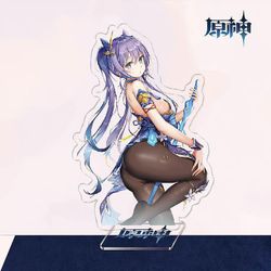 To-dimensionelle Yuanshen Spil Thunder General Gan Yu Walnut Akryl Beslag Style 20