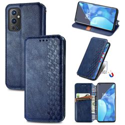 Kompatibel med Oneplus 9 Pro Flip Case Etui Vintage Wallet Flip Cover med magnetisk lukning Coque - Blå