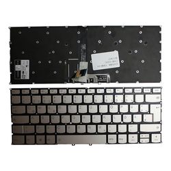 Power4Laptops Lenovo IdeaPad Yoga C940-14IIL baggrundsbelyst sølv tysk layout udskiftning laptop tastatur