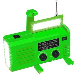 Zch Nødsolhåndgenerator lommelygteradio GREEN