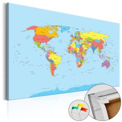 Artgeist Billede på kork - Rainbow Geography [Cork Map] 120x80 liittyvät paketit